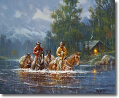 Knee Deep In High Water, a Gary Lynn Roberts Original Painting