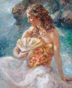 Original Painting, Placidez by Royo