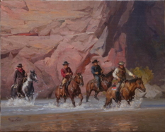 Original Painting, Red Rock Riders by Mian Situ