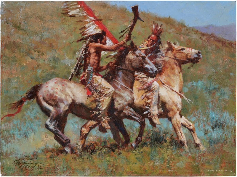 Original Painting, Counting Coup
 by Howard Terpning