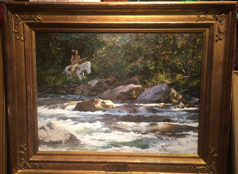 Original Painting, No Place to Ford
 by Howard Terpning