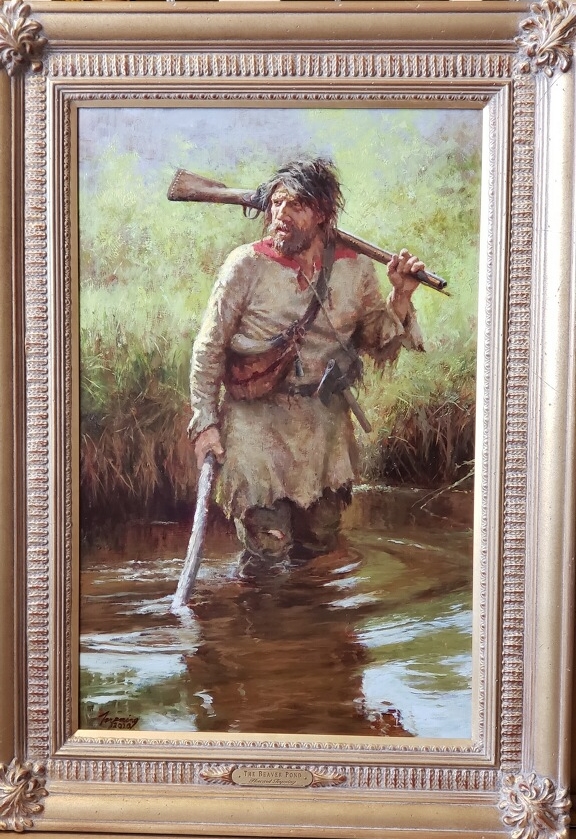 Original Painting, The Beaver Pond
 by Howard Terpning