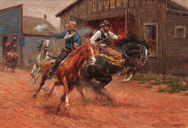 Original Painting, Battle of Ingalls by Andy Thomas