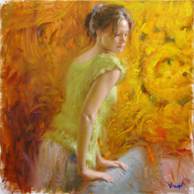 Marigold Original Painting by Vidan