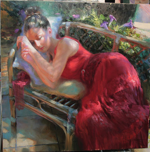  Dreaming on the Terrace
 Original Painting by Vladimir Volegov