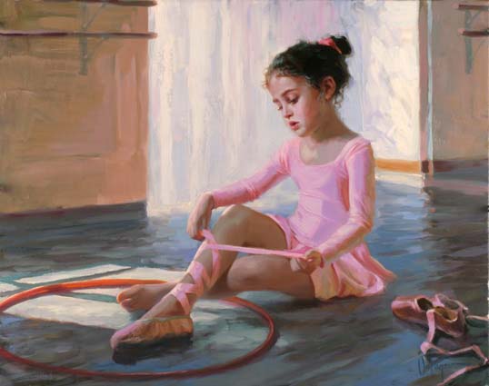 Little Ballerina Original Painting by Vladimir Volegov
