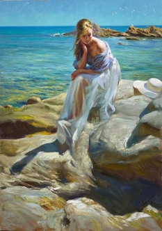 Original Painting, The Mermaid by Vladimir Volegov