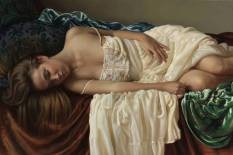 Original Painting, Ana Resting by Evan Wilson