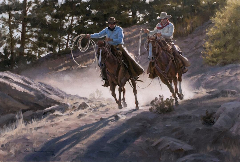 Get Up and Dust, Original Painting by Tom Browning