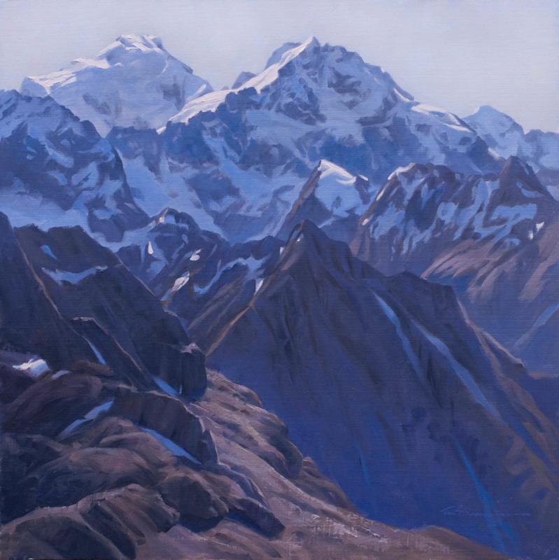 Lofty Peaks, Original Painting by Tom Browning