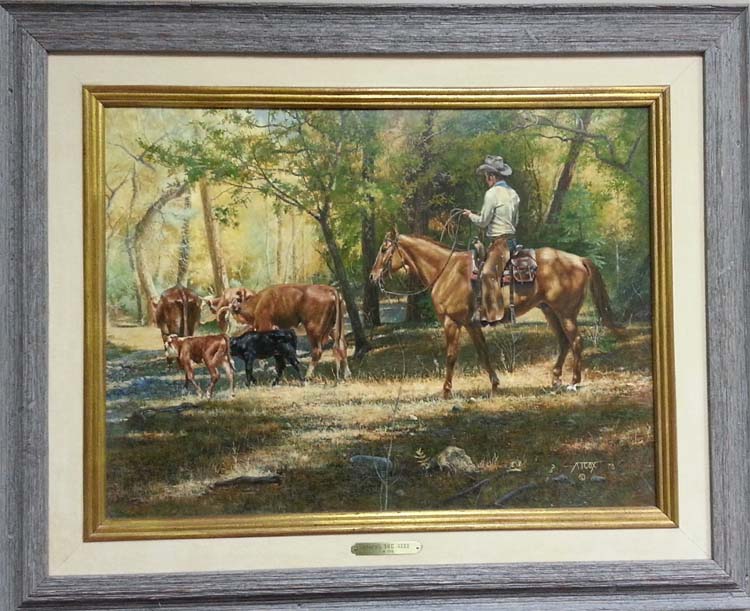 Original Painting, Riding the Herd by Tim Cox