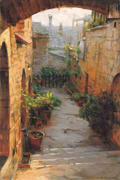 Assisi Courtyard by Dimitri Danish by Dimitri Danish