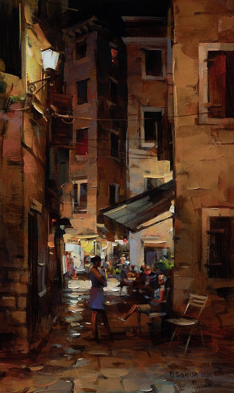 Original Painting, In the Old Quarter by Dimitri Danish