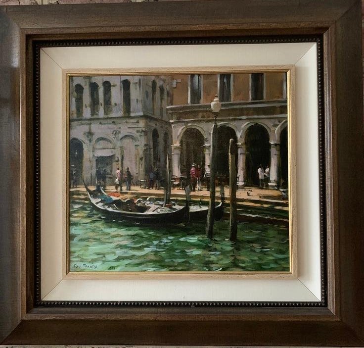 Original Painting, Venice Canal by Dimitri Danish
