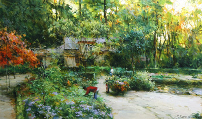 Original Painting, Old Park by Dimitri Danish
