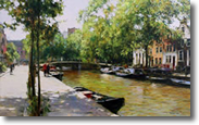 Original Painting, Amsterdam September by Dimitri Danish