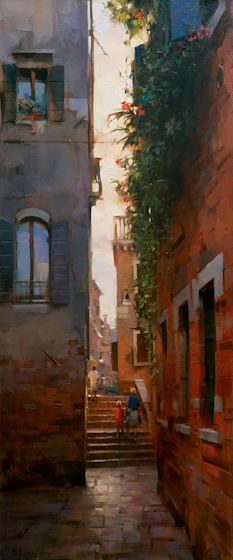 Original Painting, Afternoon Walk by Dimitri Danish