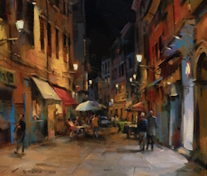 Original Painting, A Quiet Evening by Dimitri Danish