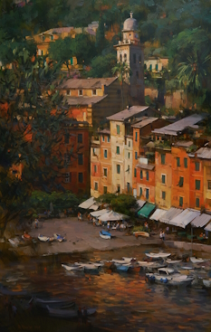 Original Painting, Italian Riviera by Dimitri Danish