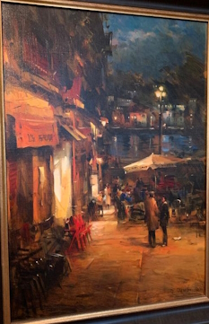 Original Painting, Riverbank Poem by Dimitri Danish