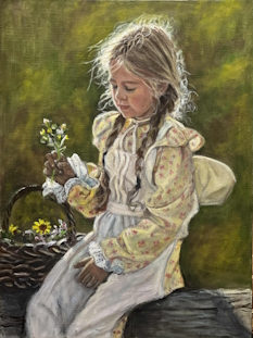 Original Painting, Spring Flowers by Judee Dickinson