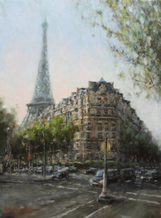 Original Painting, Je Suis Paris by Wesley James Drake