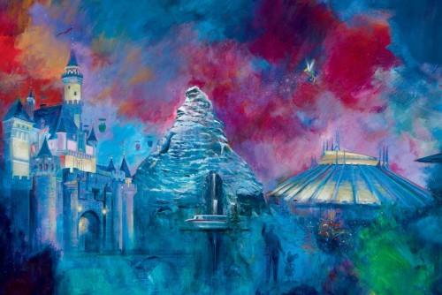 Original Painting, Disneyland 50th by Harrison Ellenshaw