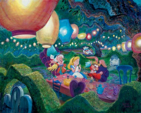 Original Painting, Alice In Wonderland- Mad Hatter's Tea Party by Harrison Ellenshaw