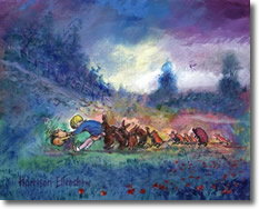 Original Painting, With The Help Of Friends by Harrison Ellenshaw