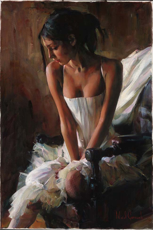 Original Painting, A moment of Silence by Michael & Inessa Garmash