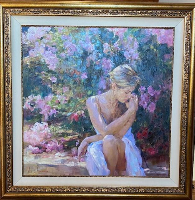 Original Painting, Blooming Beauty by Michael & Inessa Garmash