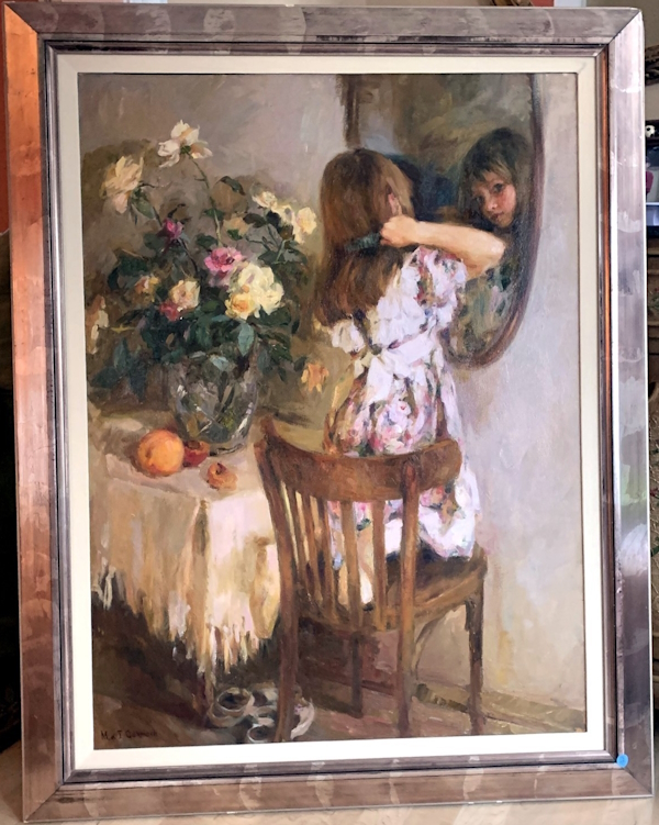 Original Painting, Little Beauty by Michael & Inessa Garmash
