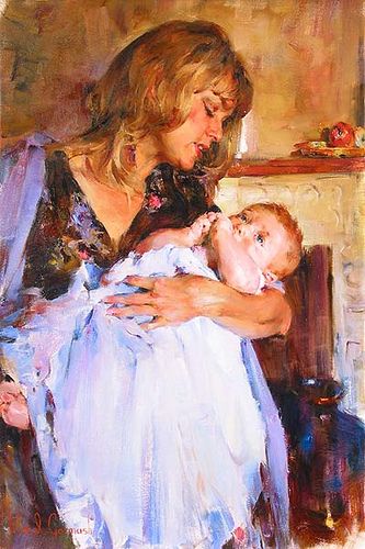 Original Painting, Mother's Love by Michael & Inessa Garmash