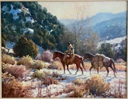 Original Painting, Bound for Taos by Martin Grelle