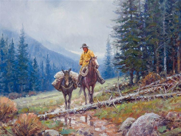Original Painting, Mountain Man by Martin Grelle