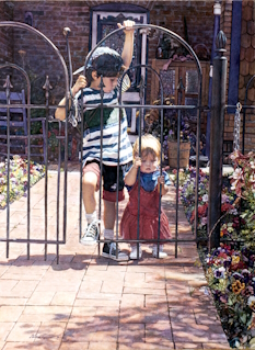 Original Painting, Big Brother is Watching Over by Steve Hanks