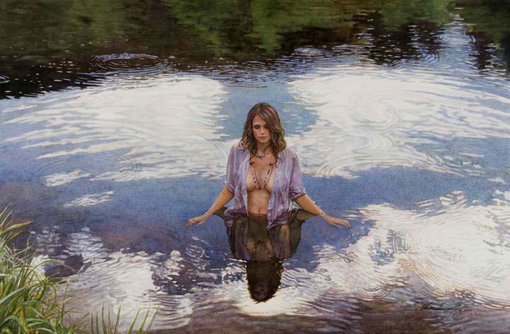Original Painting, Vision in the Water by Steve Hanks