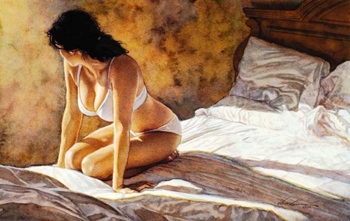 Original Painting, Warm Summer Morning by Steve Hanks