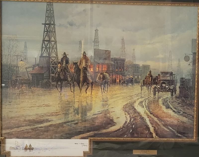 Original Painting, Boomtown Drifters Print Plus Original Remarque by G. Harvey