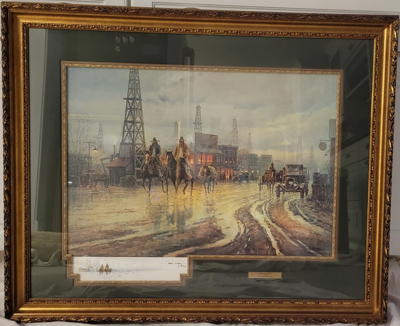 Original Painting, Boomtown Drifters Print Plus Original Remarque by G. Harvey