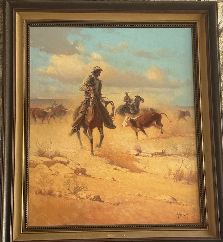 Original Painting, Catching Trouble by G. Harvey