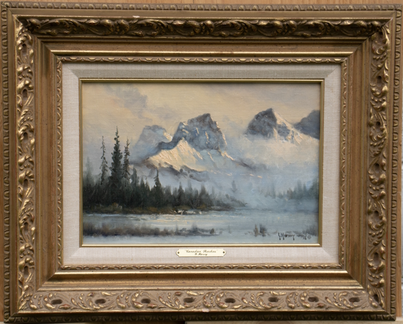 Original Painting, In the Canadian Rockies by G. Harvey
