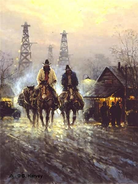 Original Painting, Lights of a New Era by G. Harvey