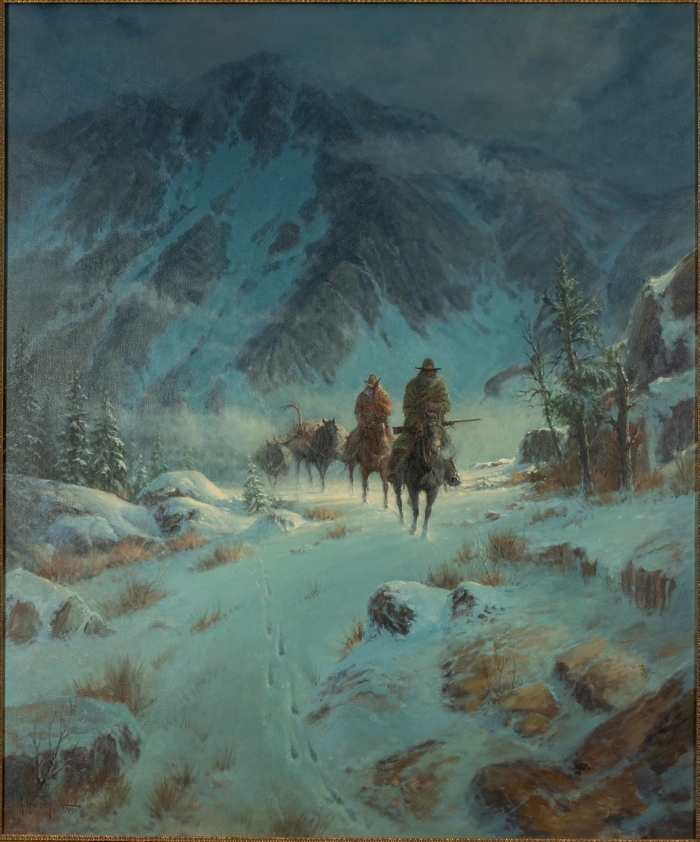 Original Painting, On the Trail by G. Harvey