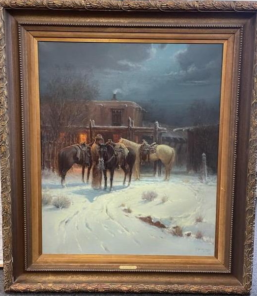 Original Painting, Taos Traders by G. Harvey