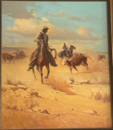 Original Painting, Catching Trouble by G. Harvey