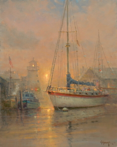 Original Painting, Harbor Sounds by G. Harvey