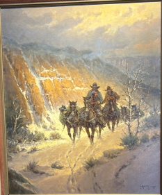 Original Painting, Snowy Path by G. Harvey