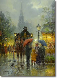 Original Painting, Summertime Showers by G. Harvey