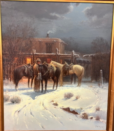 Original Painting, Taos Traders by G. Harvey